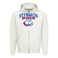 Oatmeal Heather st. francis brooklyn terriers Zipper Hoodie - linhVisuals