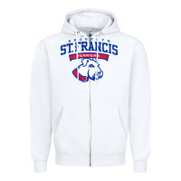 White st. francis brooklyn terriers Zipper Hoodie - linhVisuals