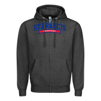 Charcoal Heather st. francis brooklyn terriers Zipper Hoodie - linhVisuals
