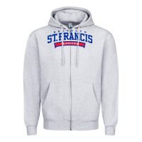 Heather Grey st. francis brooklyn terriers Zipper Hoodie - linhVisuals