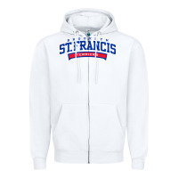 White st. francis brooklyn terriers Zipper Hoodie - linhVisuals