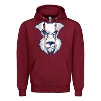 Burgundy st. francis brooklyn terriers Zipper Hoodie - linhVisuals