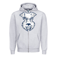 Heather Grey st. francis brooklyn terriers Zipper Hoodie - linhVisuals