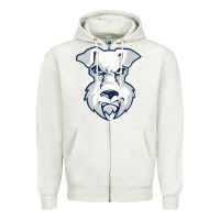 Oatmeal Heather st. francis brooklyn terriers Zipper Hoodie - linhVisuals