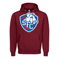 Burgundy st. francis brooklyn terriers Zipper Hoodie - linhVisuals