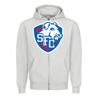 Dove Grey st. francis brooklyn terriers Zipper Hoodie - linhVisuals