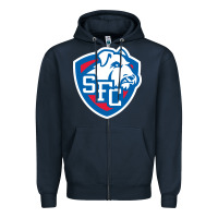 Navy st. francis brooklyn terriers Zipper Hoodie - linhVisuals