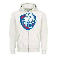 Oatmeal Heather st. francis brooklyn terriers Zipper Hoodie - linhVisuals
