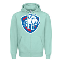 Seafoam st. francis brooklyn terriers Zipper Hoodie - linhVisuals