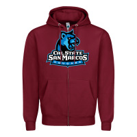 Burgundy The cal state san marcos cougars Zipper Hoodie - linhVisuals