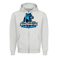 Dove Grey The cal state san marcos cougars Zipper Hoodie - linhVisuals