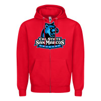 Red The cal state san marcos cougars Zipper Hoodie - linhVisuals