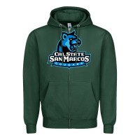 Sports Green The cal state san marcos cougars Zipper Hoodie - linhVisuals