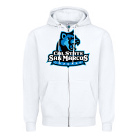 White The cal state san marcos cougars Zipper Hoodie - linhVisuals