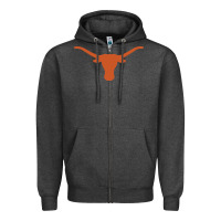 Charcoal Heather Texas Longhorns Vintage Hoodie Zipper Hoodie - linhVisuals