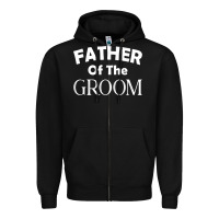Black father of the groom t shirt wedding gift Zipper Hoodie - linhVisuals
