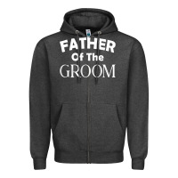 Charcoal Heather father of the groom t shirt wedding gift Zipper Hoodie - linhVisuals