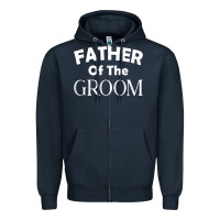 Navy father of the groom t shirt wedding gift Zipper Hoodie - linhVisuals