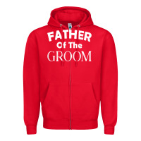 Red father of the groom t shirt wedding gift Zipper Hoodie - linhVisuals