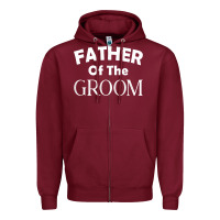 Burgundy father of the groom t shirt wedding gift Zipper Hoodie - linhVisuals