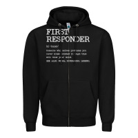 Black first responder  definition design Zipper Hoodie - linhVisuals