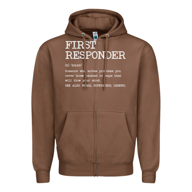 First Responder  Definition Design Zipper Hoodie by linhVisuals | Teevron