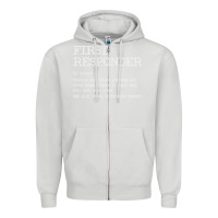 Dove Grey first responder  definition design Zipper Hoodie - linhVisuals