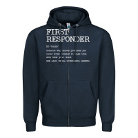 Navy first responder  definition design Zipper Hoodie - linhVisuals