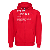 Red first responder  definition design Zipper Hoodie - linhVisuals