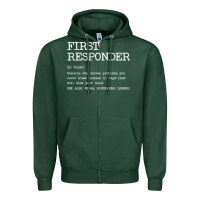 Sports Green first responder  definition design Zipper Hoodie - linhVisuals
