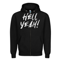 Black hell yeah! Zipper Hoodie - linhVisuals