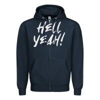 Navy hell yeah! Zipper Hoodie - linhVisuals