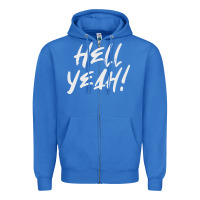 True Royal hell yeah! Zipper Hoodie - linhVisuals