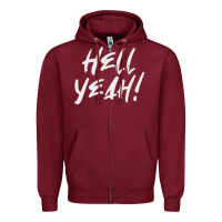 Burgundy hell yeah! Zipper Hoodie - linhVisuals