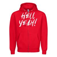 Red hell yeah! Zipper Hoodie - linhVisuals