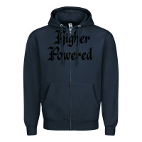 Navy higher powered   alcoholics anonymous slogans Zipper Hoodie - linhVisuals