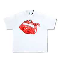 White Chin Guard Fa Element Urban Heavy Tee - FaDigitalArtStudio