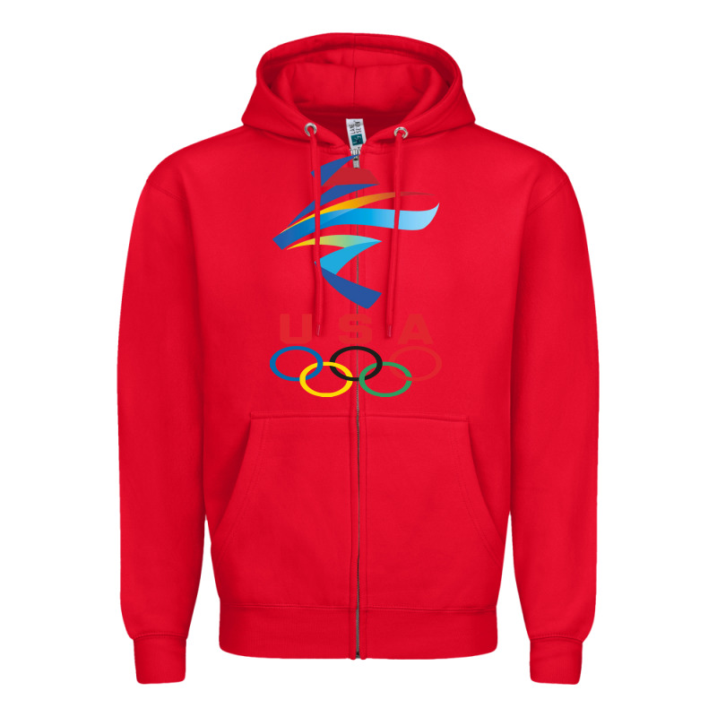 Usa Olympic Rings Zipper Hoodie by linhVisuals | Teevron