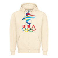 Sandshell USA OLYMPIC RINGS Zipper Hoodie - linhVisuals
