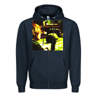 Navy brett dennen Zipper Hoodie - linhVisuals
