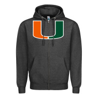 Charcoal Heather miami Zipper Hoodie - linhVisuals