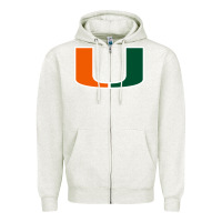 Oatmeal Heather miami Zipper Hoodie - linhVisuals