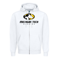 White michigan tech Zipper Hoodie - linhVisuals