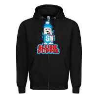 Black slush puppie cute Zipper Hoodie - linhVisuals