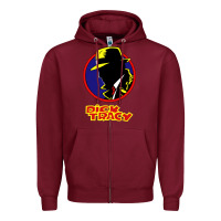 Burgundy dick tracy Zipper Hoodie - linhVisuals