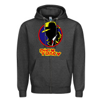 Charcoal Heather dick tracy Zipper Hoodie - linhVisuals