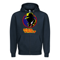 Navy dick tracy Zipper Hoodie - linhVisuals