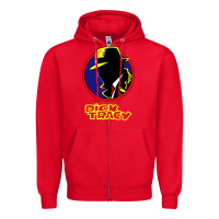 Red dick tracy Zipper Hoodie - linhVisuals