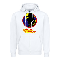 White dick tracy Zipper Hoodie - linhVisuals