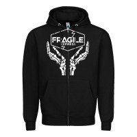 Black fragile express death stranding Zipper Hoodie - linhVisuals